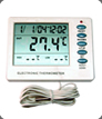 termómetro digital máx y mín (temp interior & exterior) alarma hora fecha ºC/ºF
