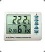 termómetro higrómetro digital máx-mín de lujo alarma hora fecha ºC/ºF