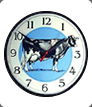 reloj circular 12 1/2" de diametro - vaca holstein
